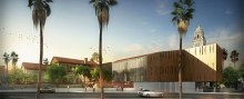 Architectural Rendering of the Wallis Annenberg Center for the Performing Arts